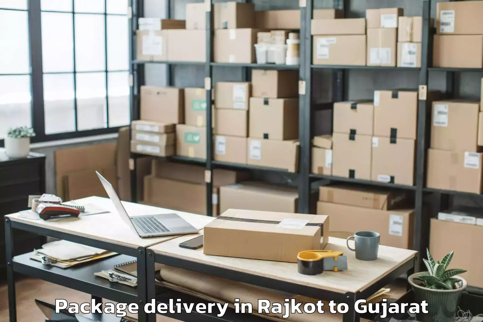 Hassle-Free Rajkot to Santrampur Package Delivery